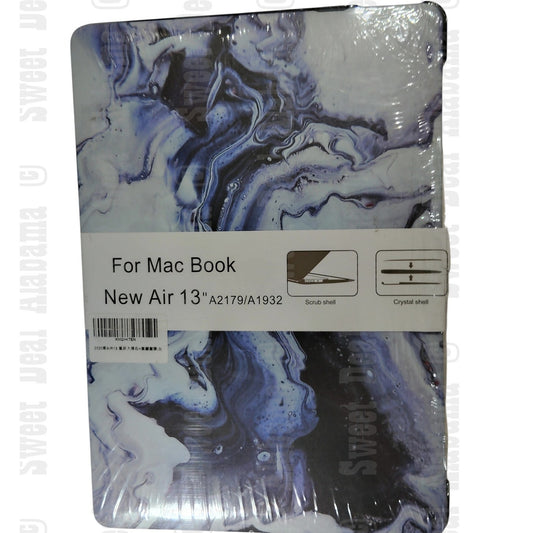 Hard Shell For MacBook Air 13" A2179 / A1932 w/Keyboard Cover, Black/Gray Marble