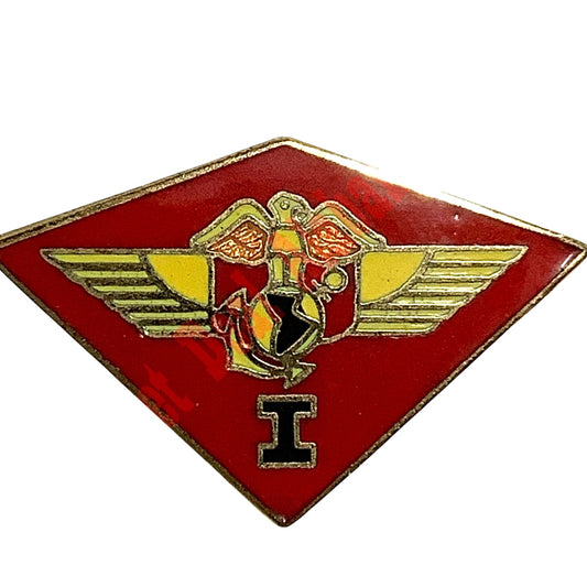 Vintage Marine Corps 1st Marine Aircraft Wing - Hat, Lapel Pin 7/8"H x 1-3/8"W