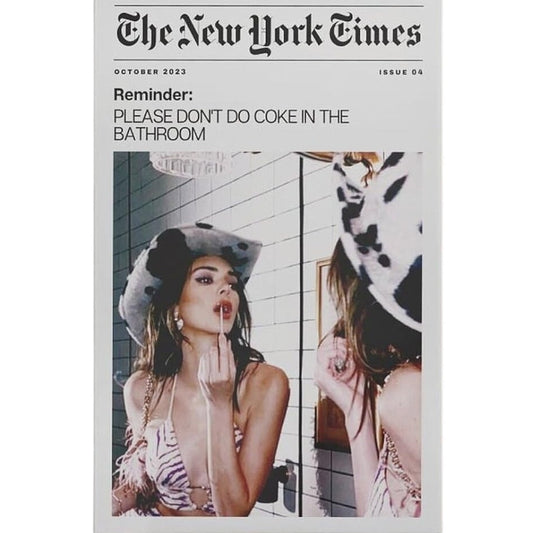 Aesthetic Hot Girl Bathroom Poster – 16x24" Summer NYC Magazine Canvas Print
