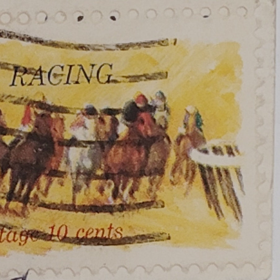 1974 Kentucky Derby Centennial, Single 10¢ Horse Racing Stamp, Photogravure