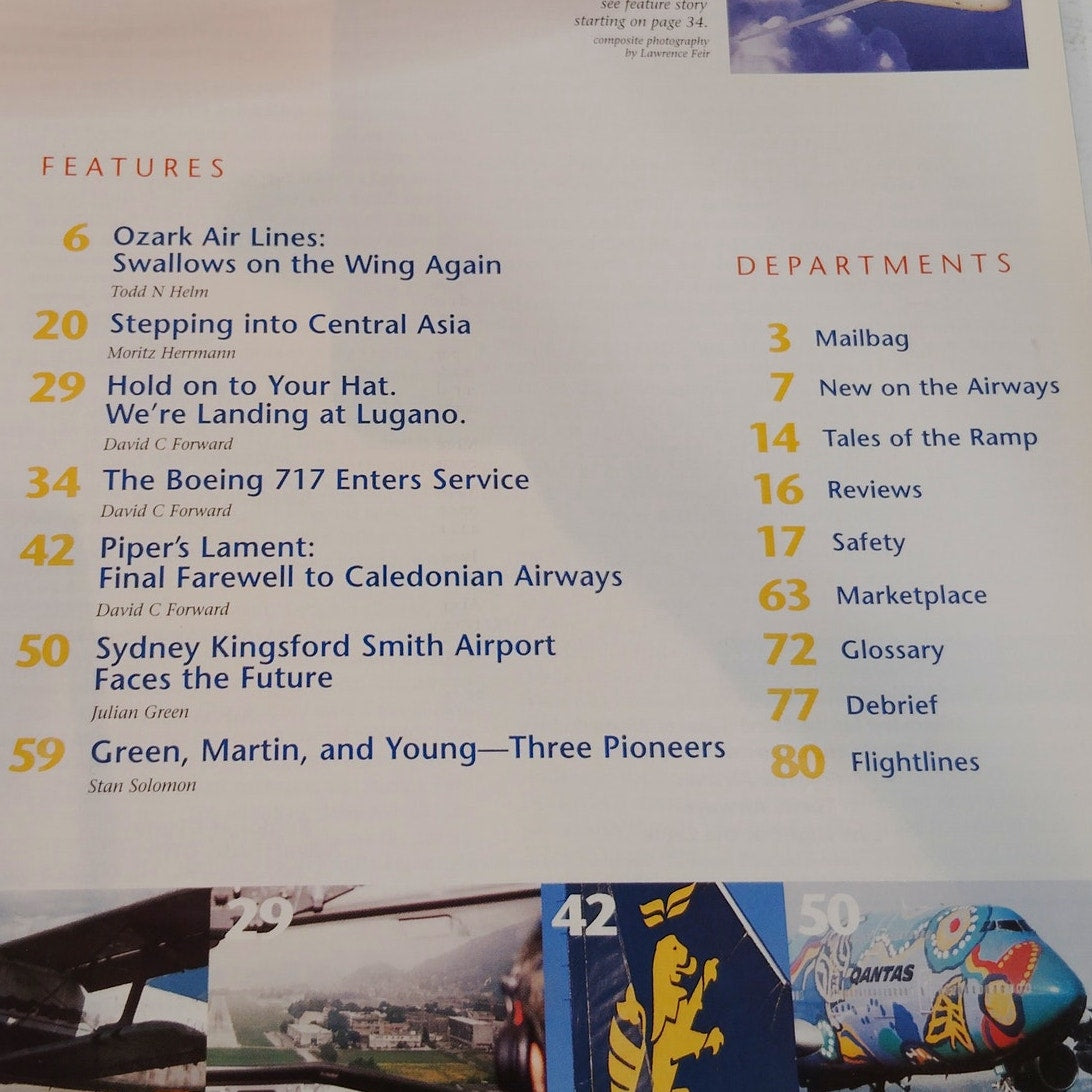 Airways Magazine Feb 2000 - Boeing 717 Enters Service Aviation History