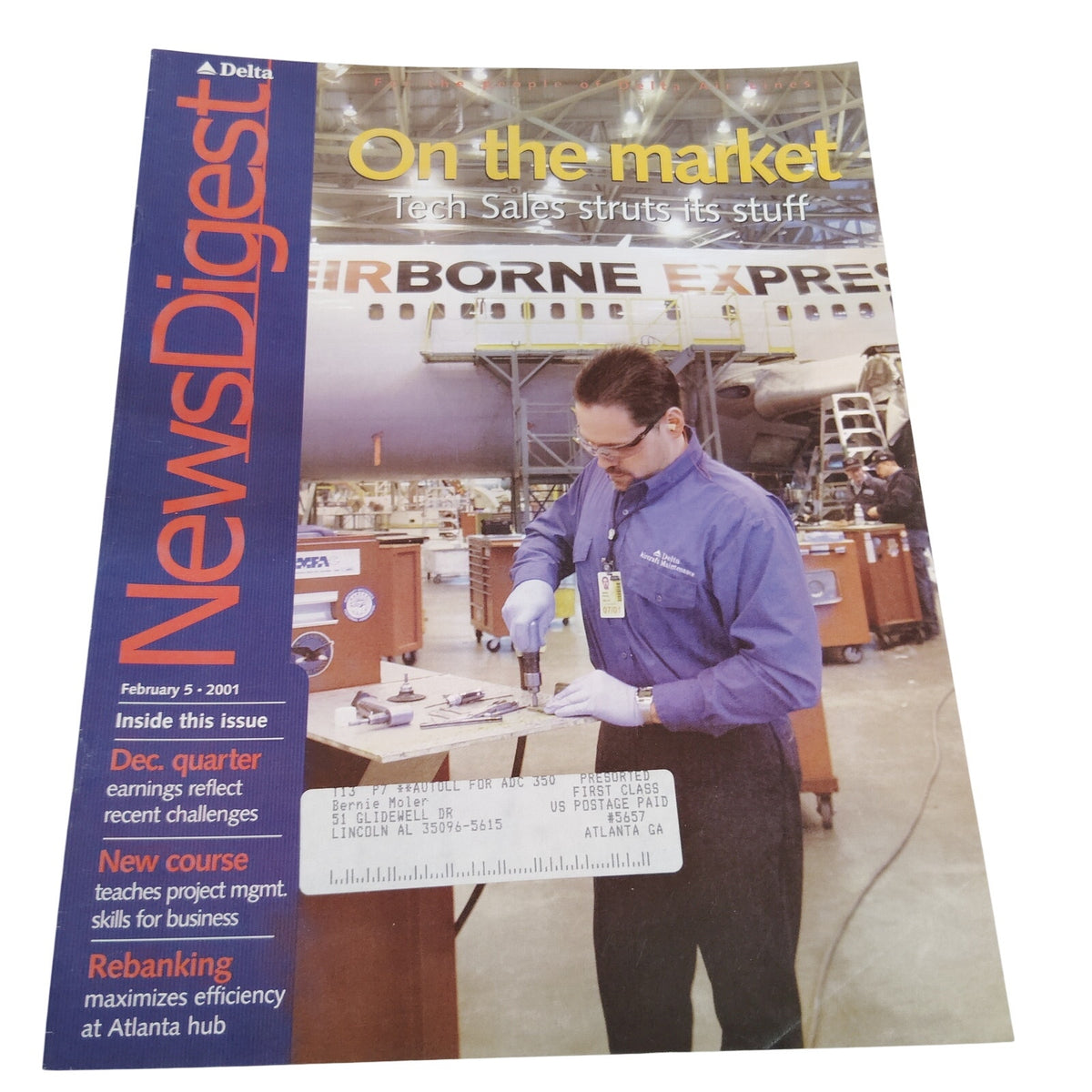 Delta News Digest - February 5, 2001 - Vintage Airline Magazine