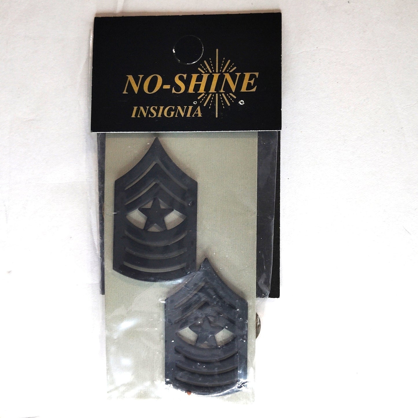 USMC Sergeant Major SgtMaj Rank Novelty Hat Lapel Pin Set Black 1‑1/2" × 7/8"
