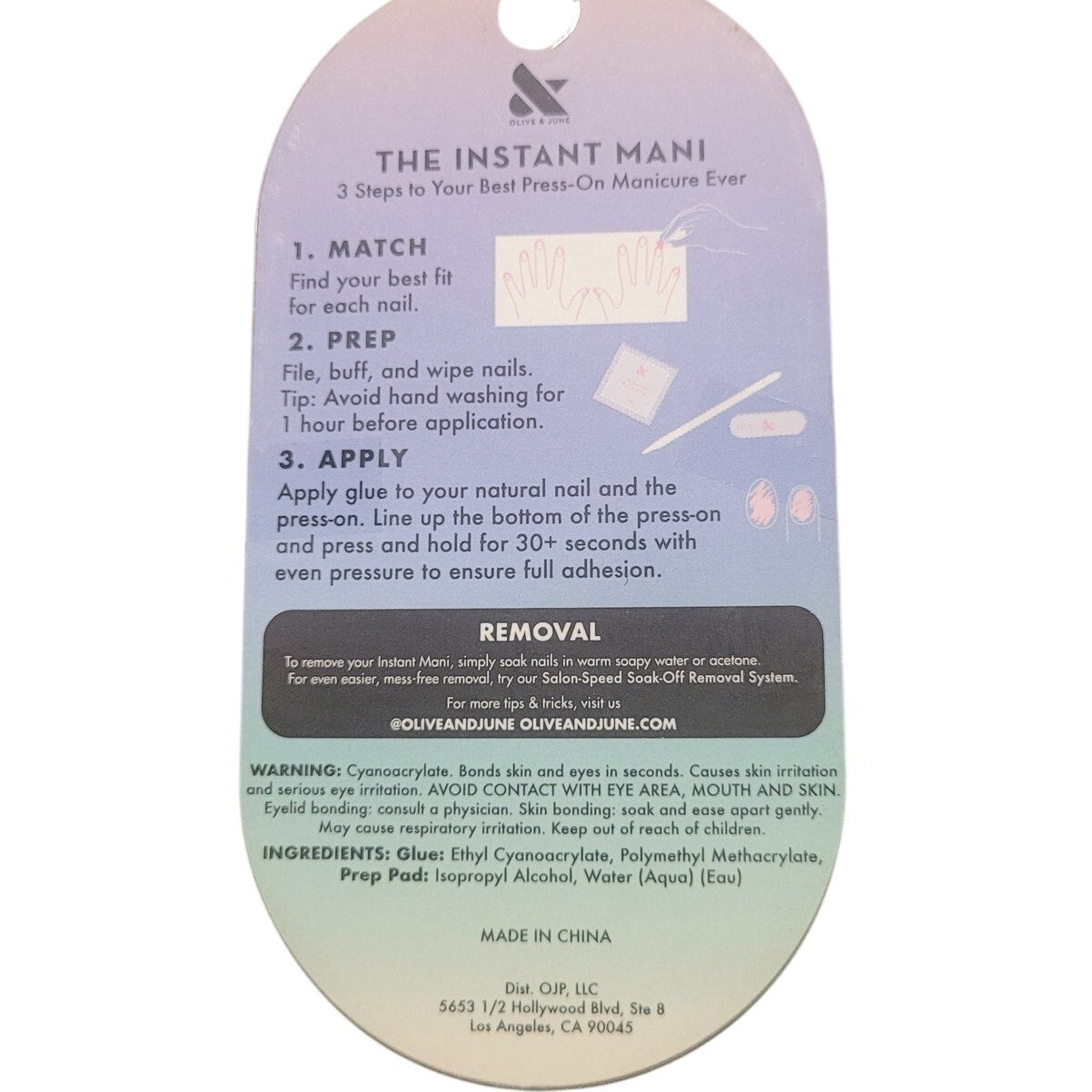 Olive & June Press-On Fake Nails, Maximalist 3D Chrome Blooms  42ct  Short Round