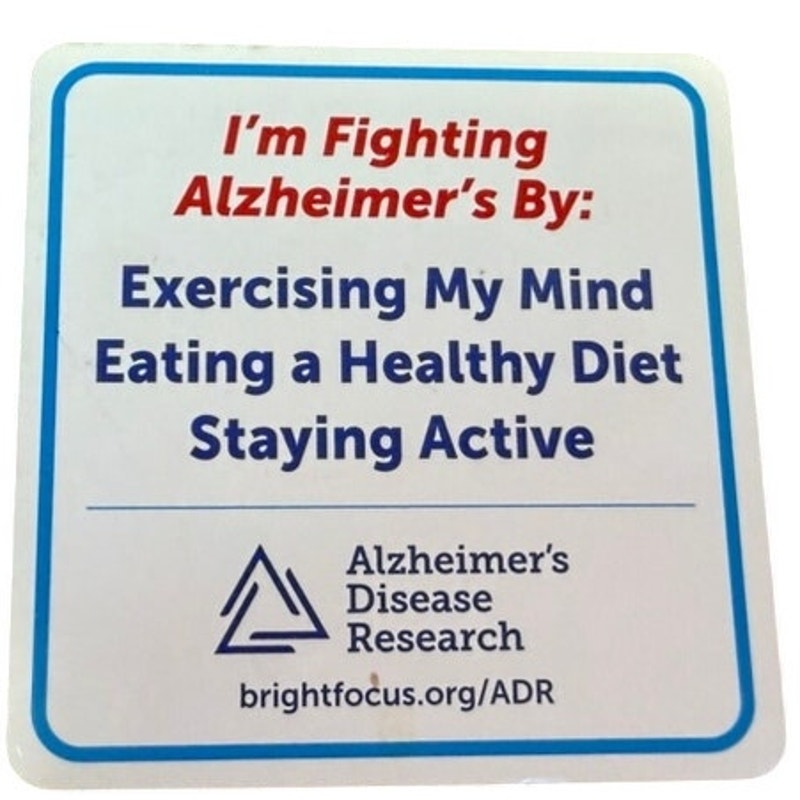 Alzheimer’s Disease Research Fridge Magnet BrightFocus Brain Health Vinyl 3x3