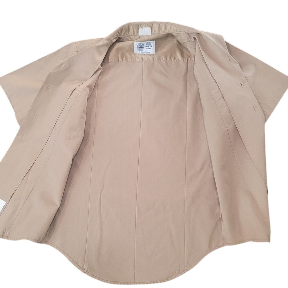 U.S. Military Service Khaki Shirt – Athletic Fit, Medium, Poly/Wool Blend