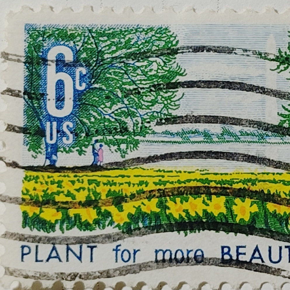 1969 US 6c Plant for More Beautiful Parks Stamp #1366 Used Cancelled