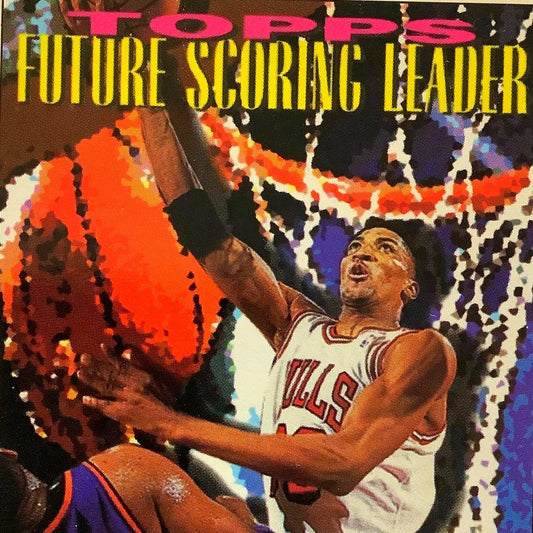 Scottie Pippen, Bulls, 1994 Topps "Future Scoring Leader" NBA Card 391, EXC