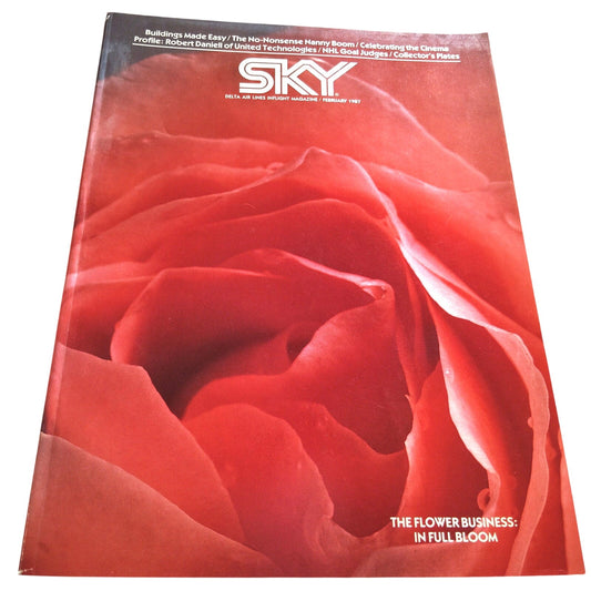 Delta SKY Mag - February 1987 - Hockey, Florida, Dick Sheridan, Film Festivals