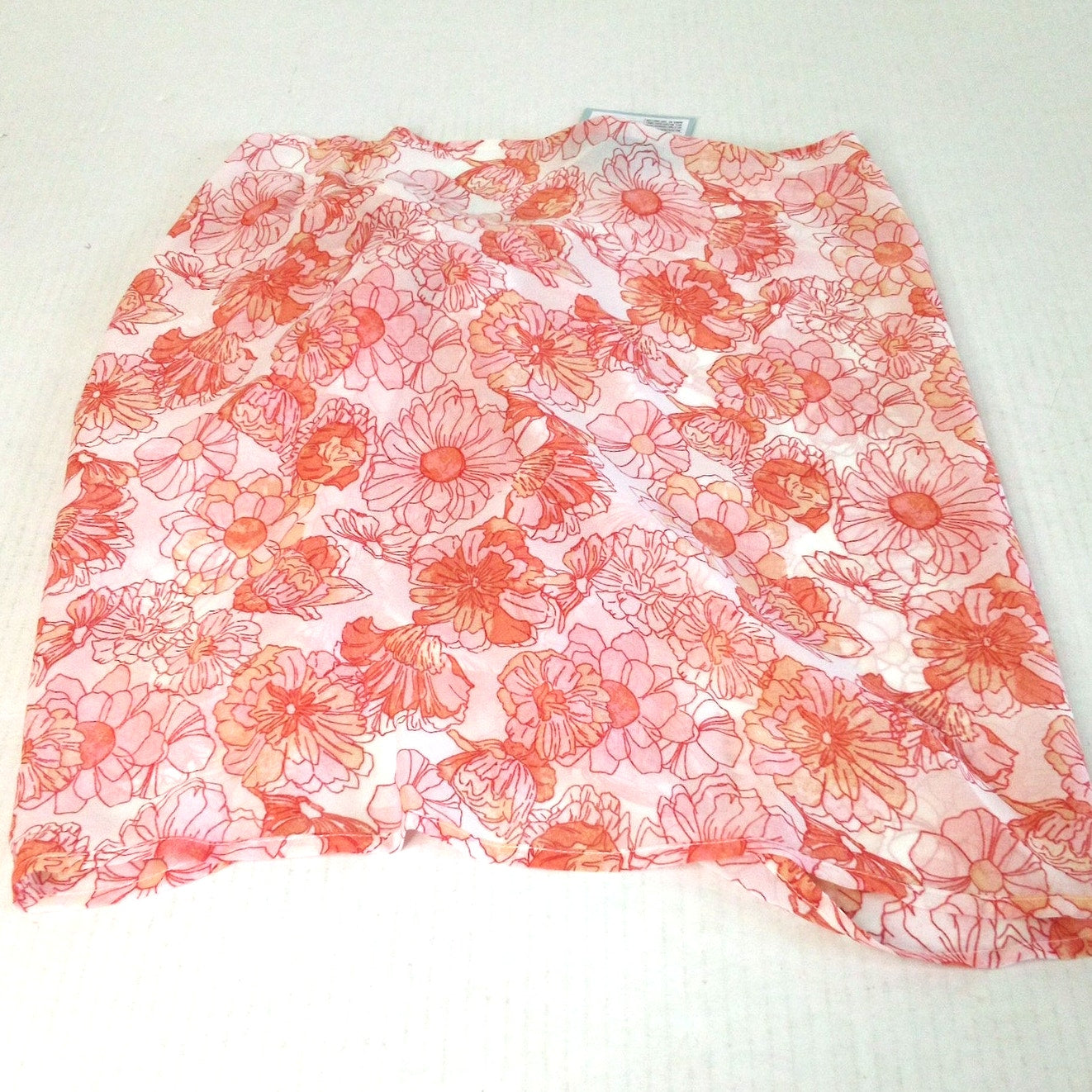 Shade & Shore Floral Print Chiffon Sarong Cover‑Up Pink M (8-10)