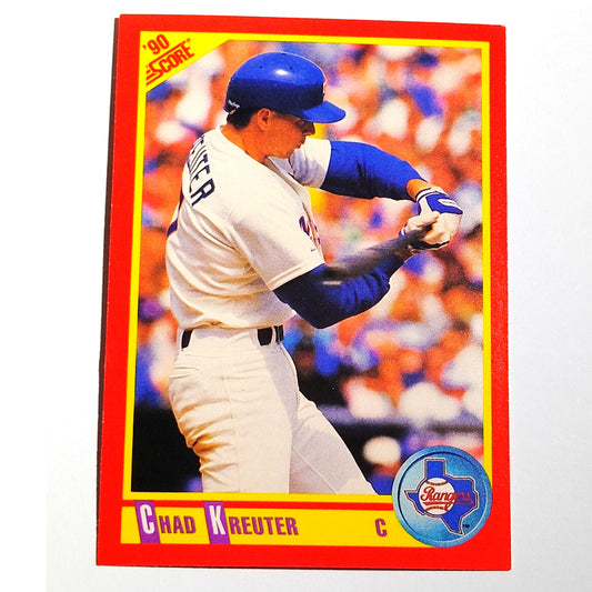 1990 Score Chad Kreuter #406 Texas Rangers Catcher MLB Baseball EX