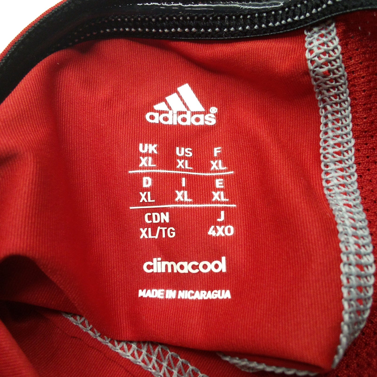 Adidas Climacool Red Padded Compression Knee Pad Sleeve XL Men's White Stitching