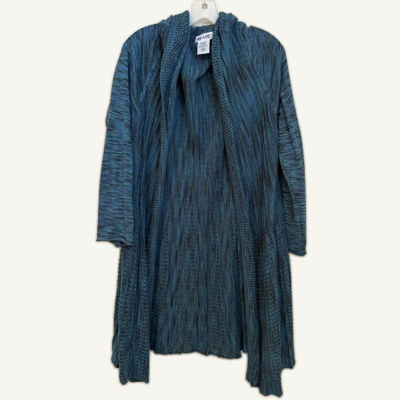 Blair Women's Teal Tank Top & Open Knit Cardigan 2-Piece Set Large