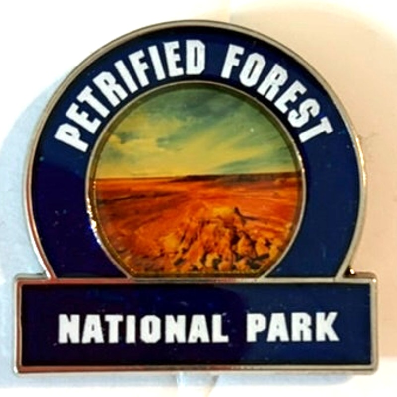 Petrified Forest National Park Metal Enamel Magnet Arizona Cloisonne 1.75x1.625