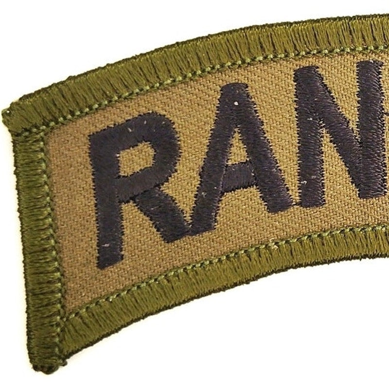 Large US Army Ranger Tab OCP Scorpion W2, 3‑1/2" × 1‑1/2" Subdued Sew‑On Patch