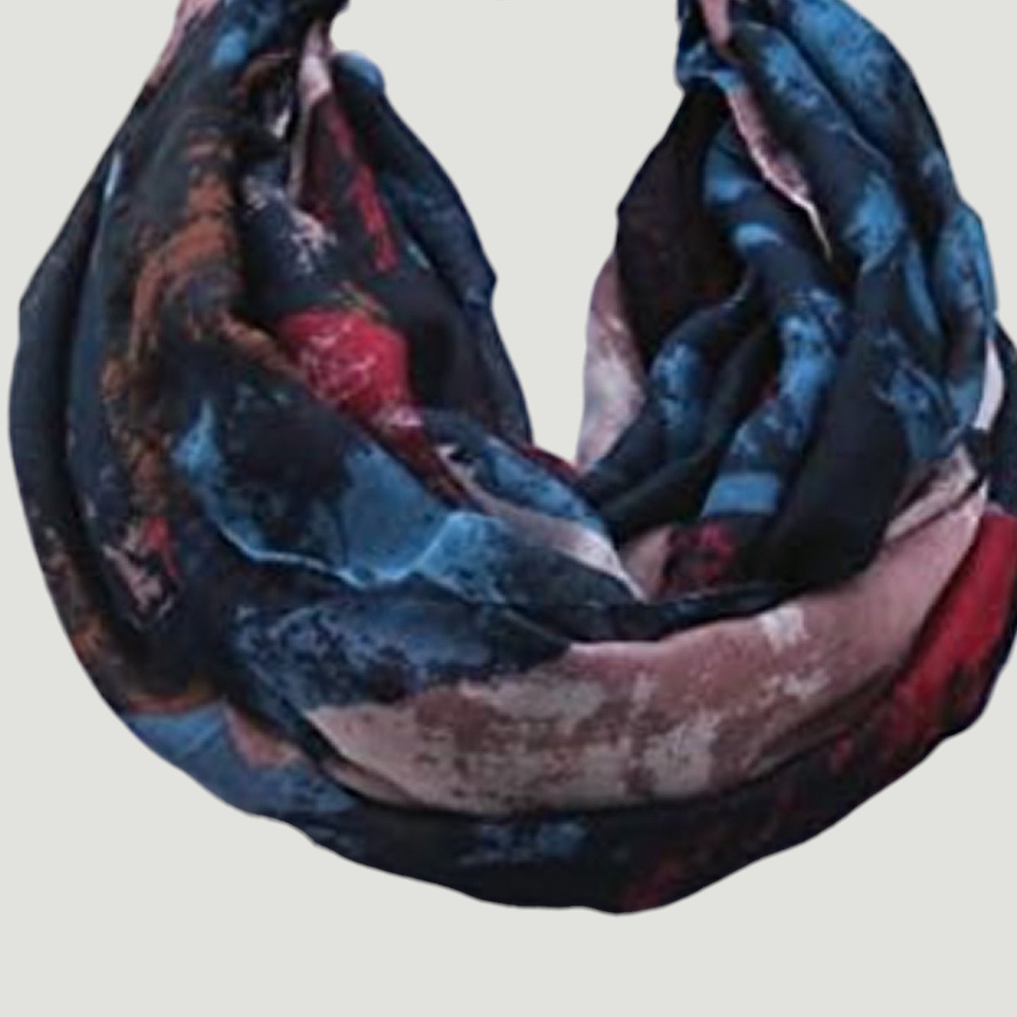 Lucky Leaf Infinity Scarf Lightweight 100% Viscose Multi‑Color Artist Print