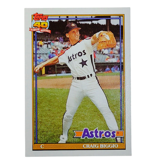 1991 Topps Craig Biggio #565 Astros C/2B HOF All Star Houston Fan Favorite VG/EX