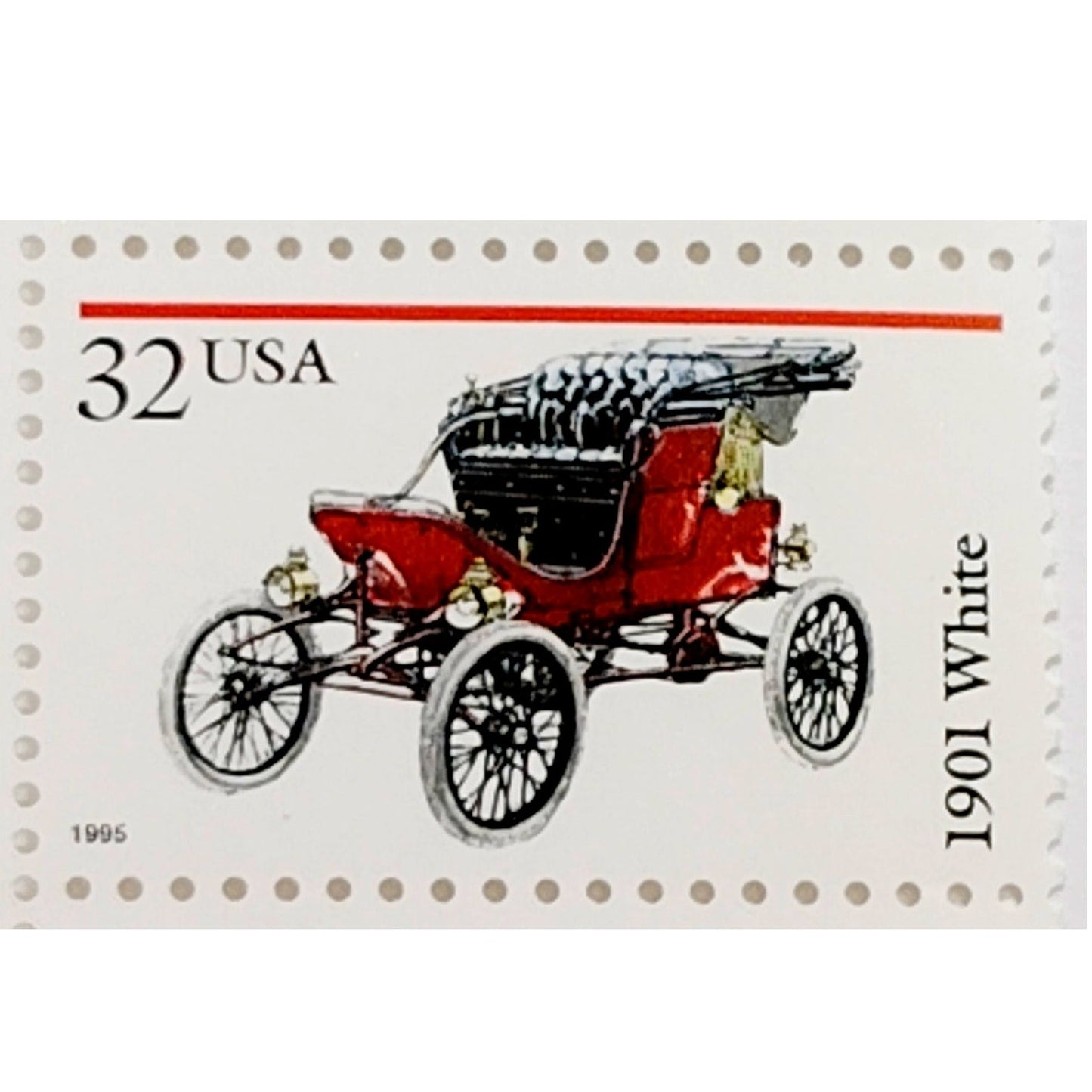 Block of 10 – 1995 USA 32¢ Antique Automobiles MNH Scott 3019–3023