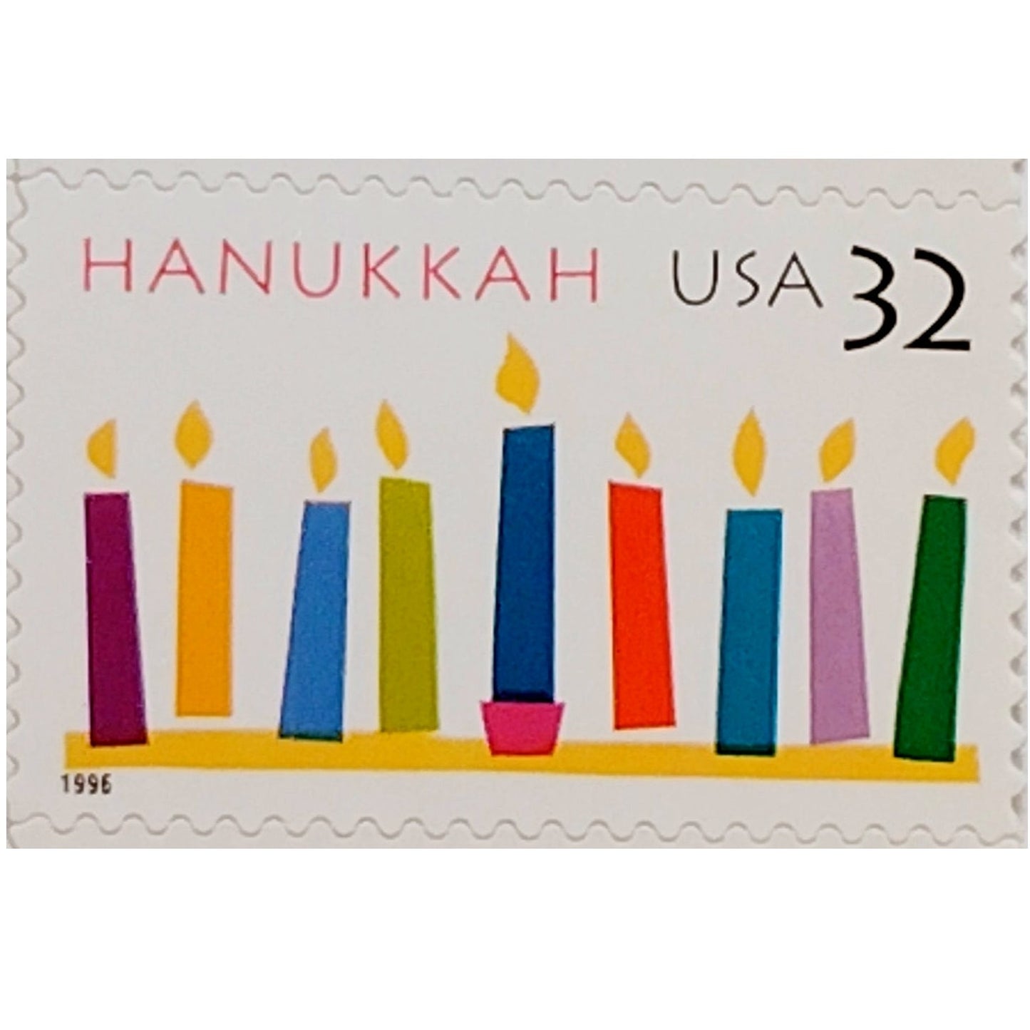 Block of 6 – 1996 USA 32¢ Hanukkah MNH Scott 3118 Holiday Celebrations