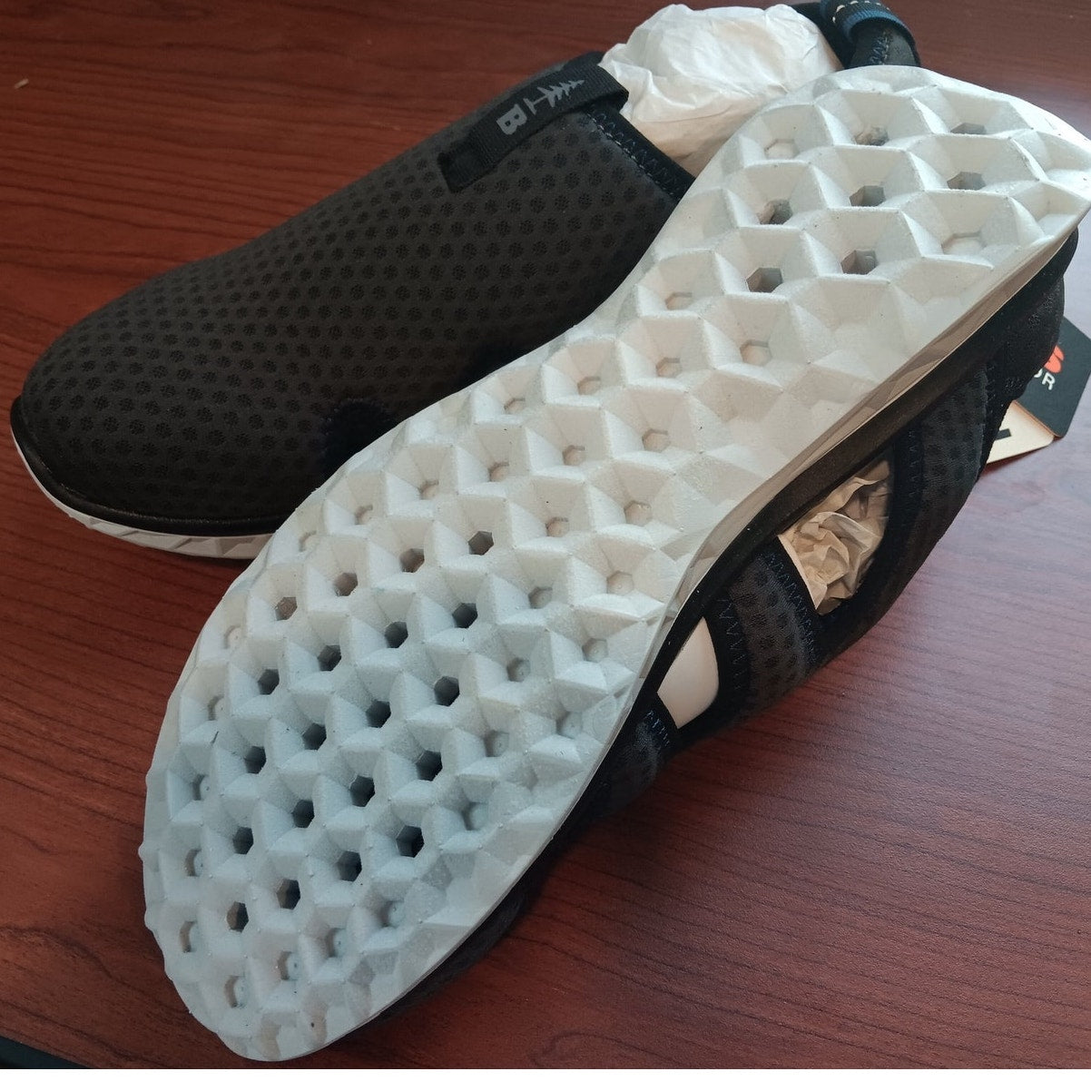 BASS OUTDOOR Men's HEX MESH Vent Hiking Shoe, Asphalt, 8.5 (LW Trail Grip, NIP)