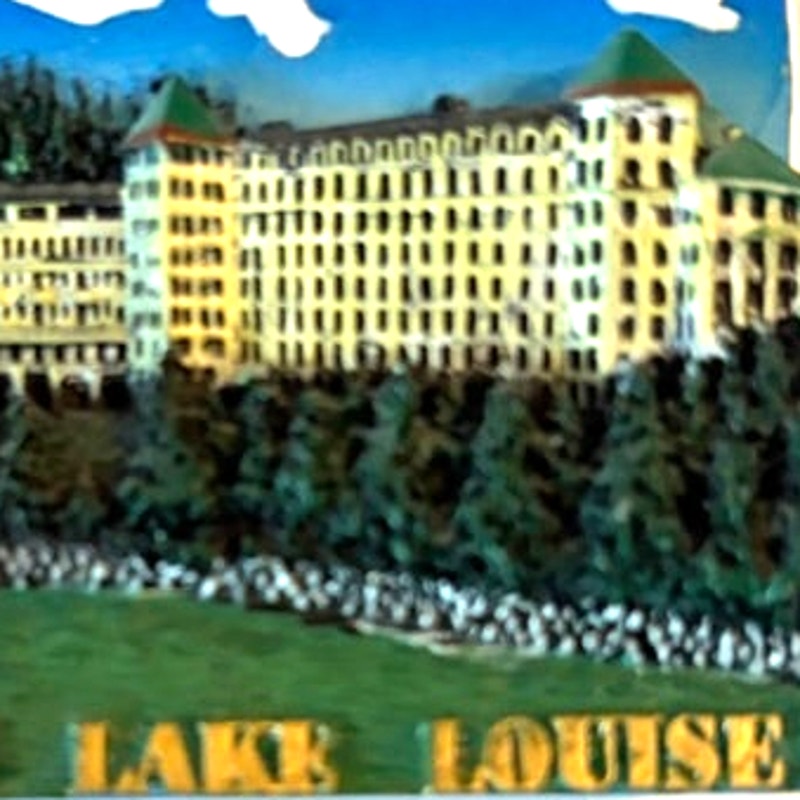 Chateau Lake Louise Canada 3D Resin Fridge Magnet Banff National Park 2.75x1.625