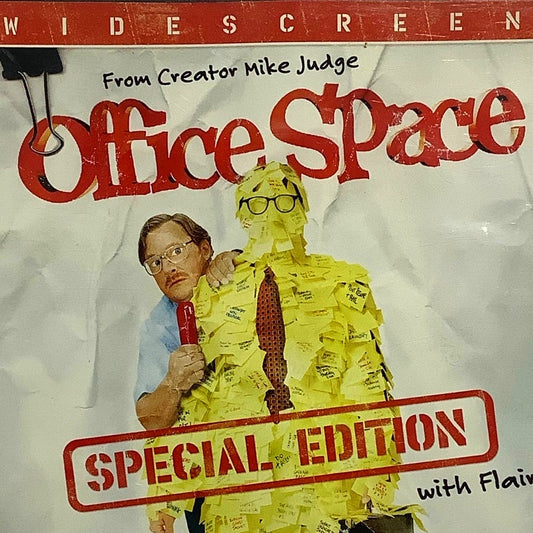 Office Space - Special Edition with Flair (Full Screen Edition, 2005, DVD) EUC