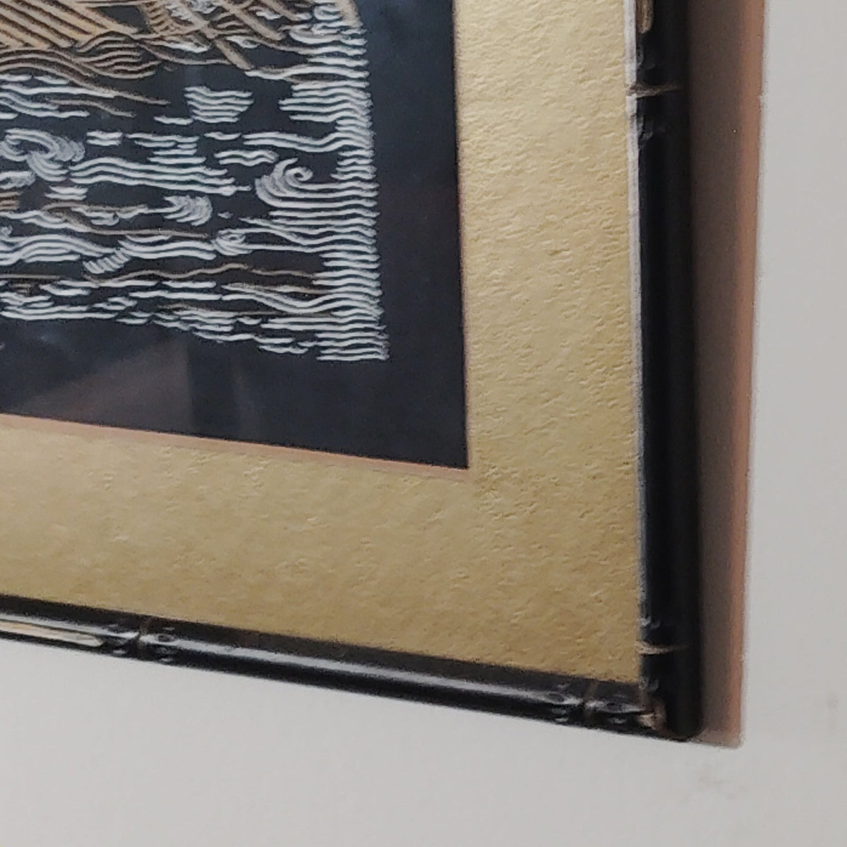 Vintage 1968 Mid‐Century Thai Silk Screen Artwork – Wat Arun Royal Barge