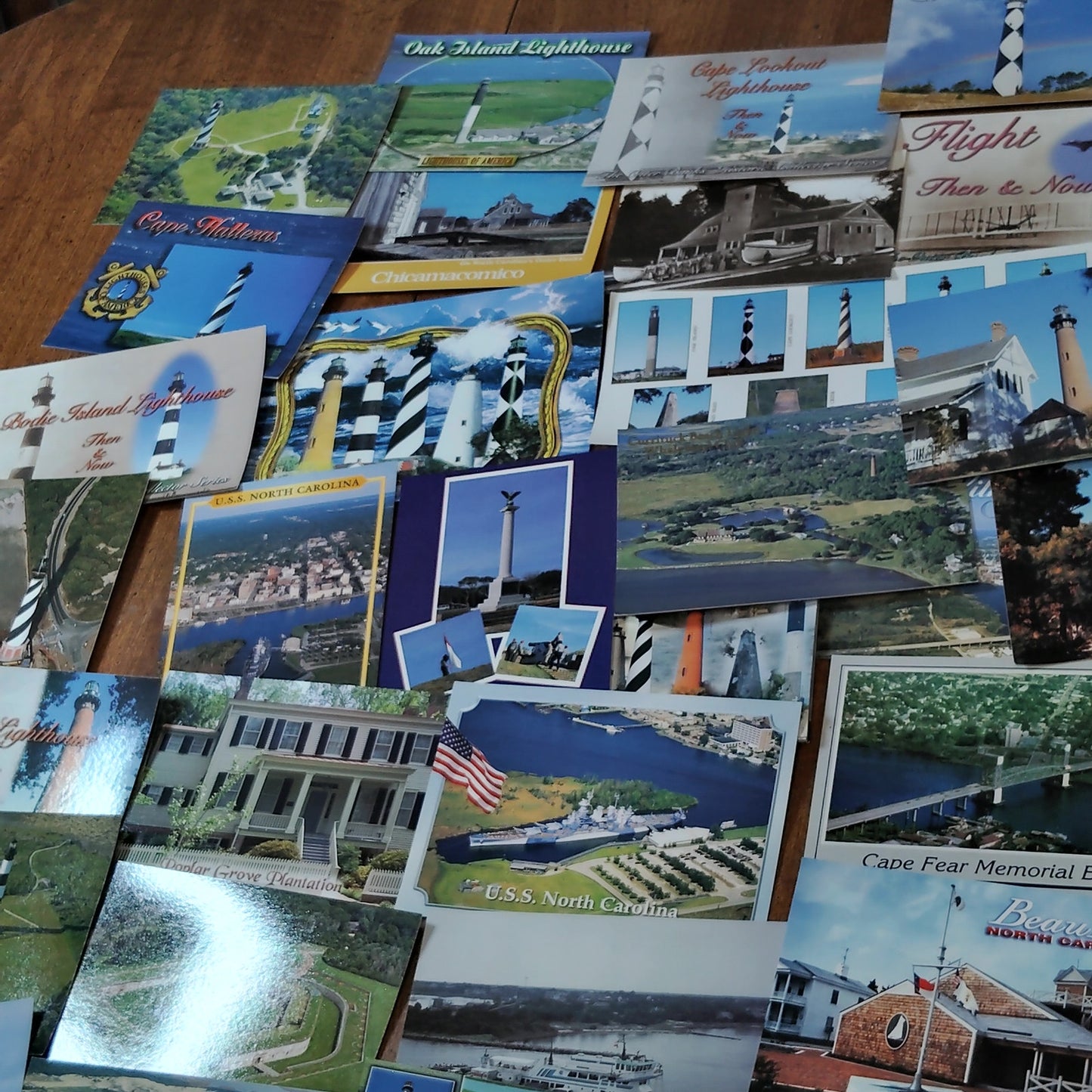 50 NC Lighthouse & Coastal Postcard Collection - Vintage & Modern Scenic Views