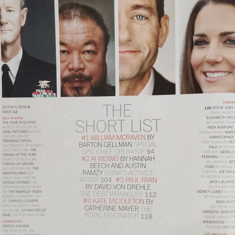 Time Magazine Dec 26 2011 Person of the Year The Protester Shepard Fairey