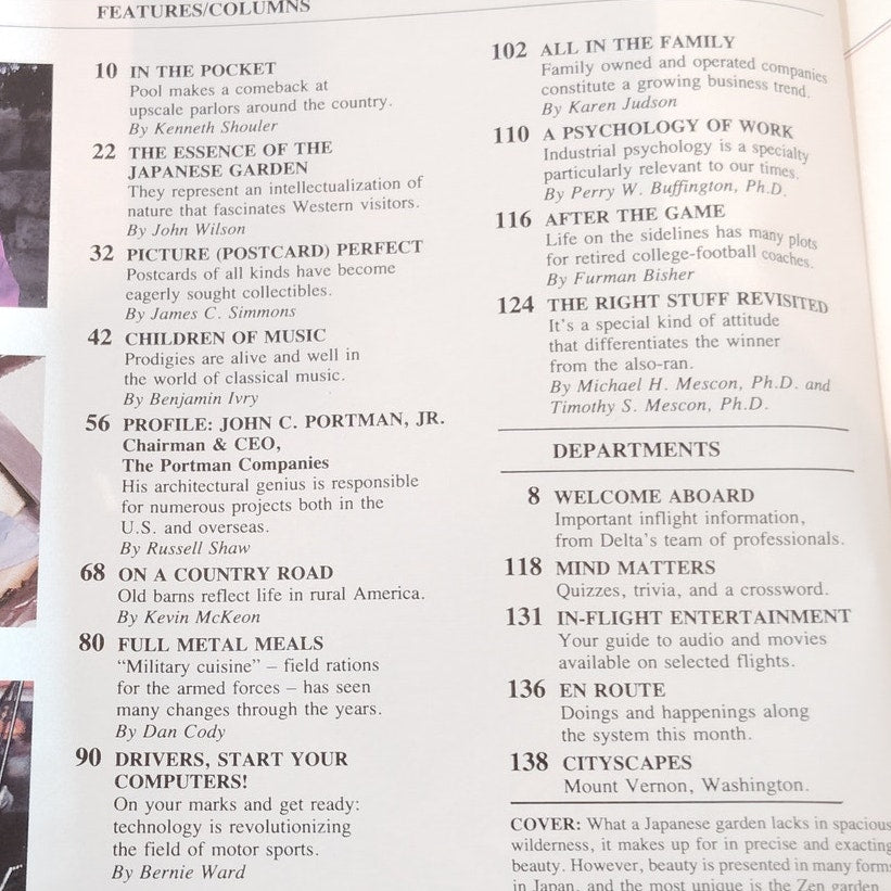 Delta Sky In-Flight Magazine – April 1990, John C Portmon Jr, College Coaches
