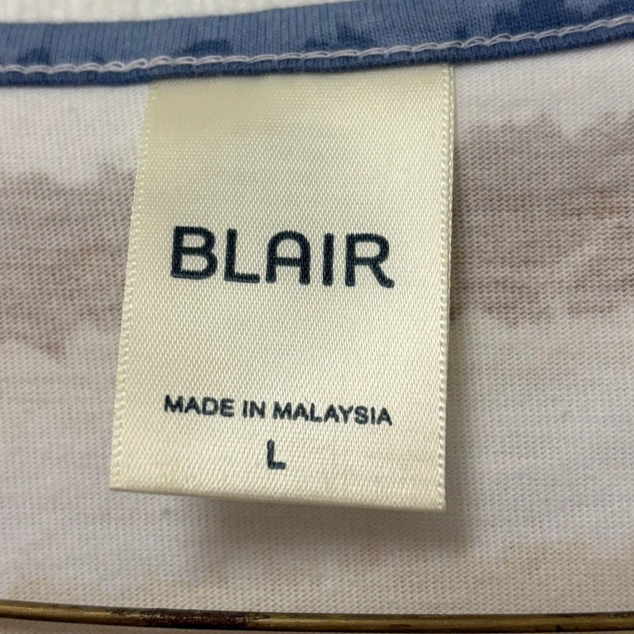 Blair Women's Multicolor Striped T-Shirt, Size L - Pre-Loved Casual Top