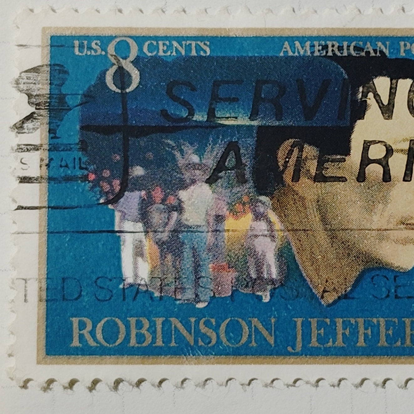 1973 US Postage Stamp Scott #1485 8c Robinson Jeffers American Poet Used