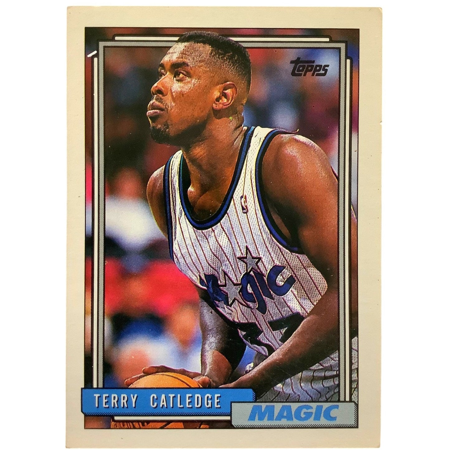 Terry Carledge, Orlando Magic, 1992 Topps Collector's Card 70, EXC