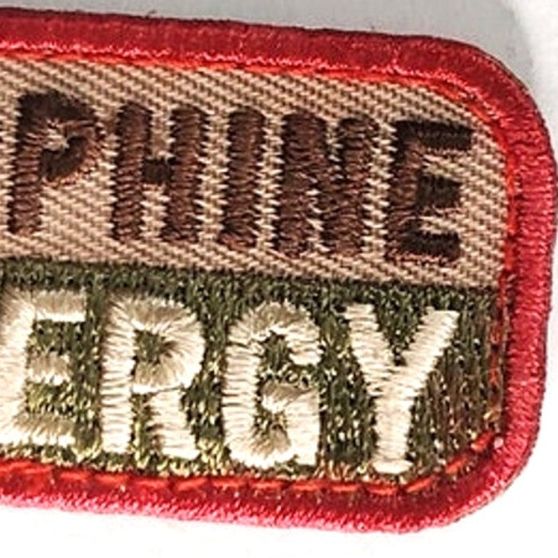 Morphine Allergy Medical ID Tactical Patch 2" × 1" Hook Back