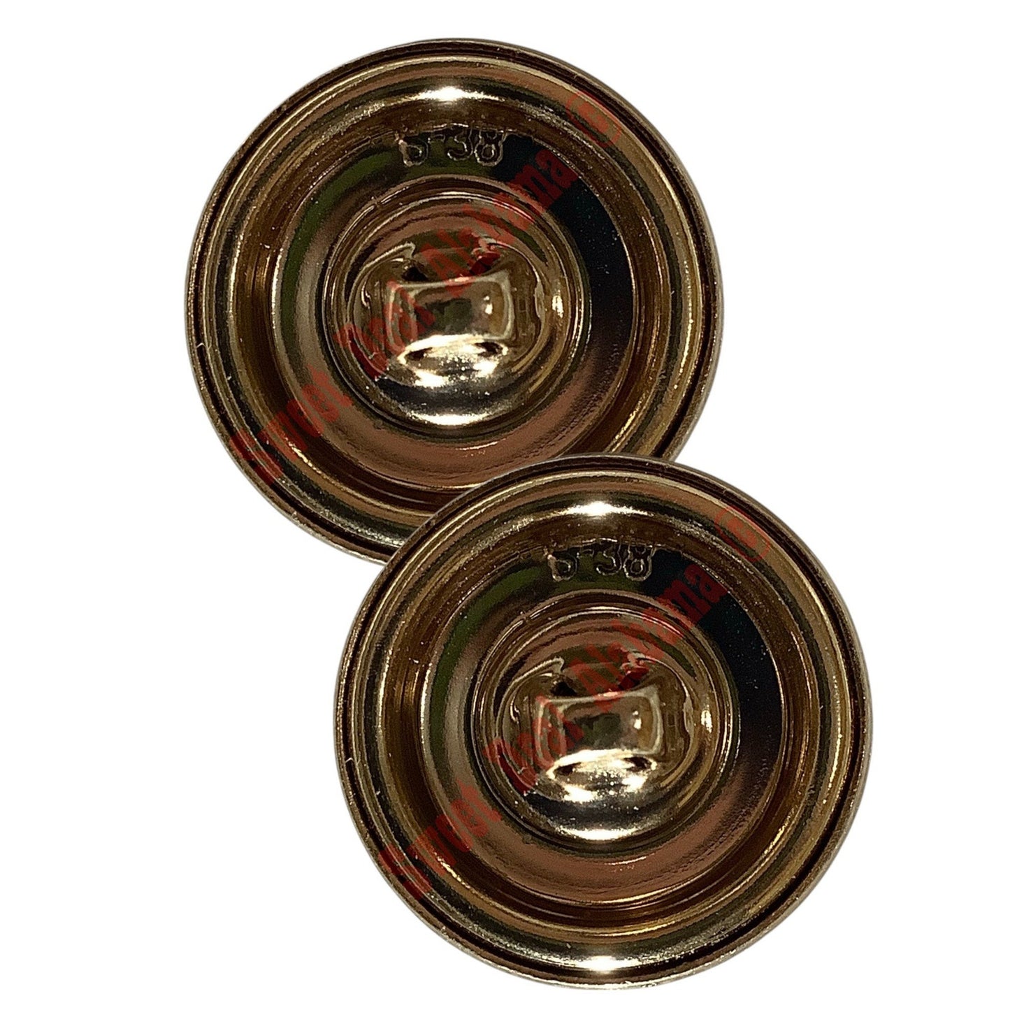 2-PK Brass Buttons w/ Eagle Seal, 7/8"D, Bright Polished Finish