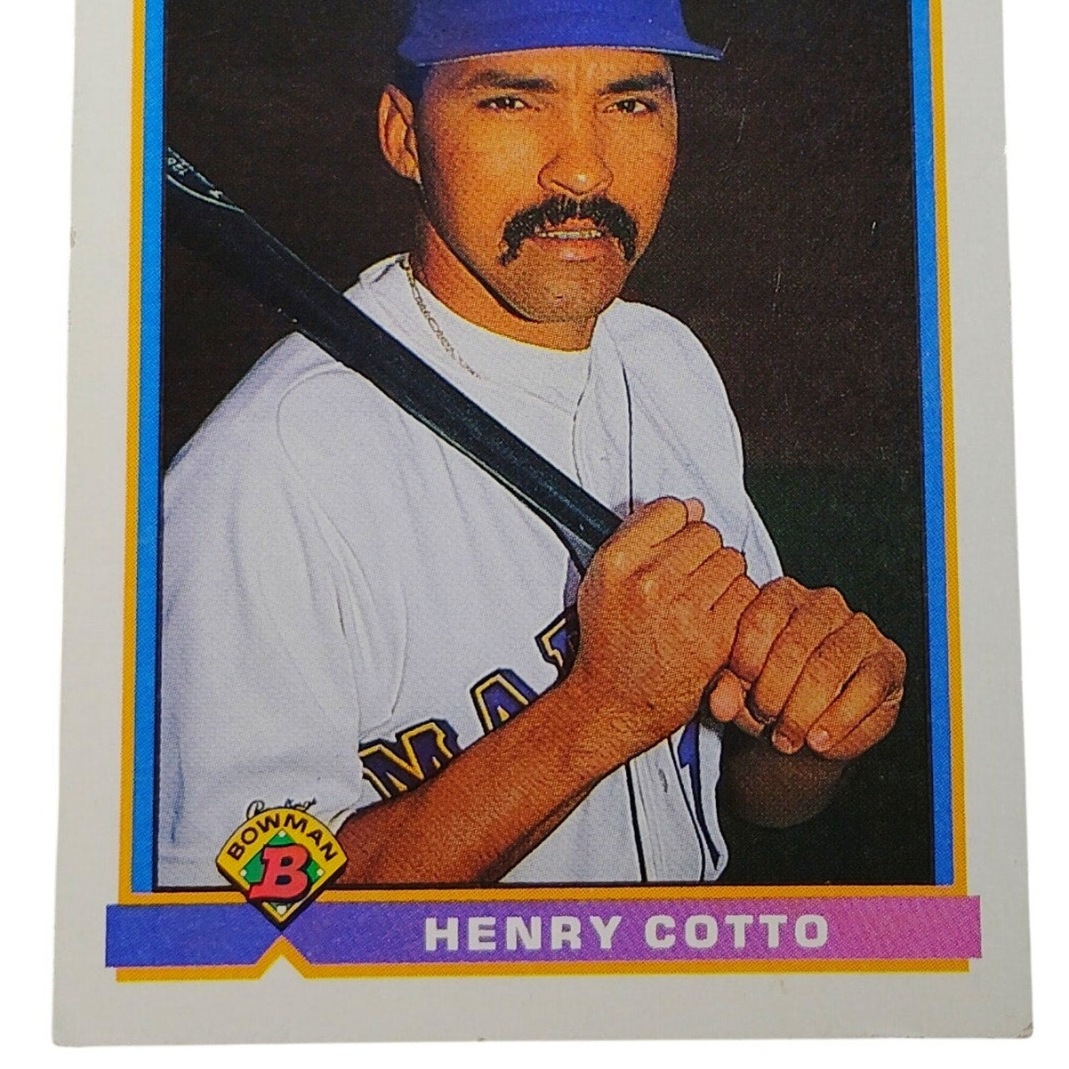 1991 Bowman Henry Cotto #244 Seattle Mariners Outfielder Baseball Card NM