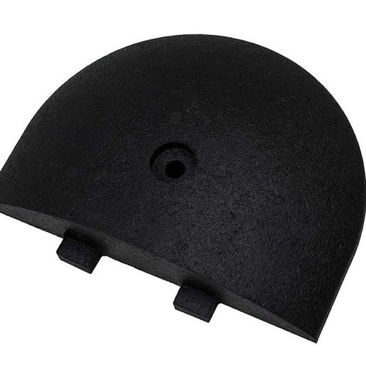 Speed Bump End Cap – Heavy-Duty Rubber, 2-1/2” Height, 9-5/8” Length (# 29NH36A)