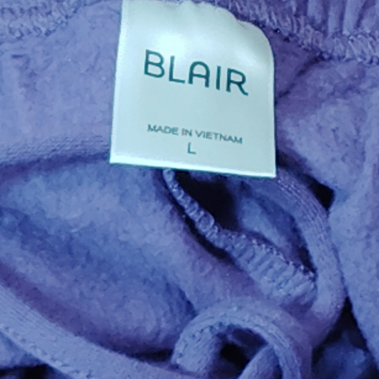Blair Women's Lavender Lounge Pants L Cotton Blend Drawstring Waist Relaxed Fit