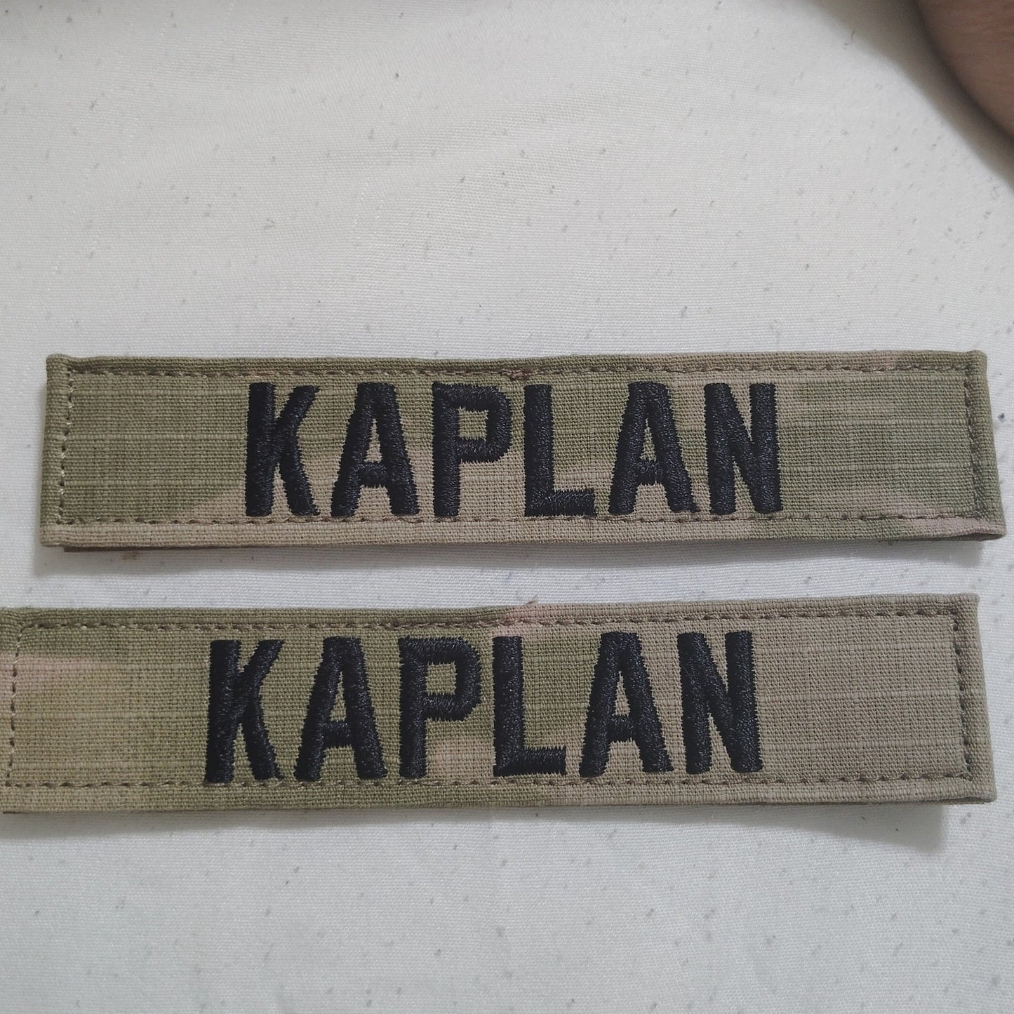 Name Tape “KAPLAN” – OCP Scorpion W2 – Hook Back – 5.5" × 1" – 2‑Pack