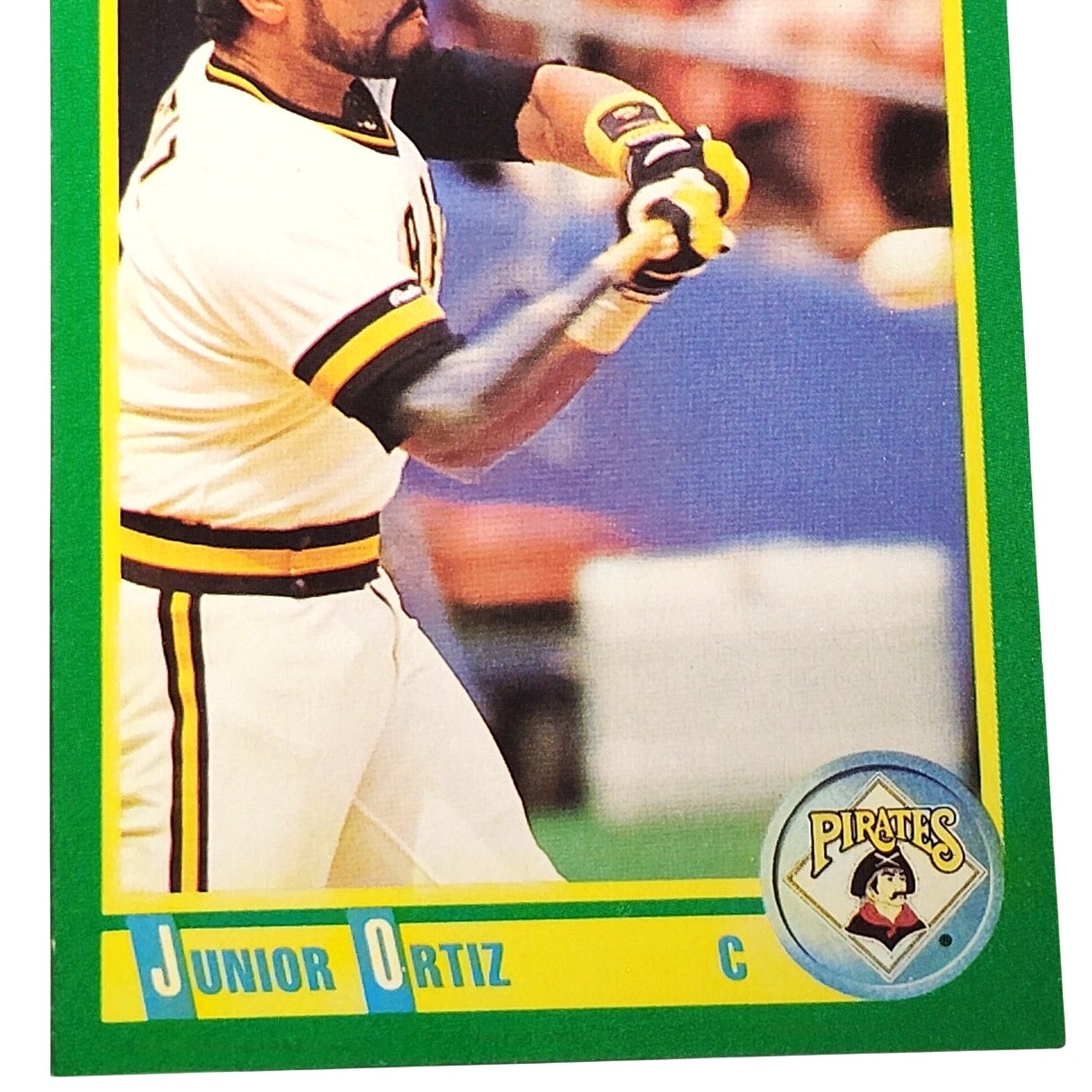 1990 Score Junior Ortiz Card No. 143 Pittsburgh Pirates C EX