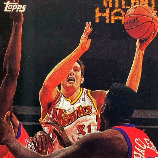 Adam Keefe, Atlanta Hawks, 1993 Topps Collector's Card 157, EXC