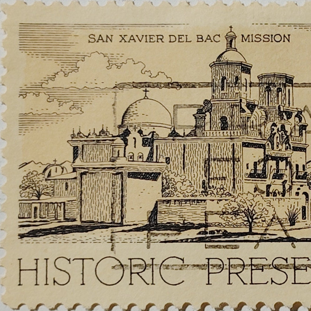1971 US Postage Stamp Scott #1443 8c Historic Preservation San Xavier Mission
