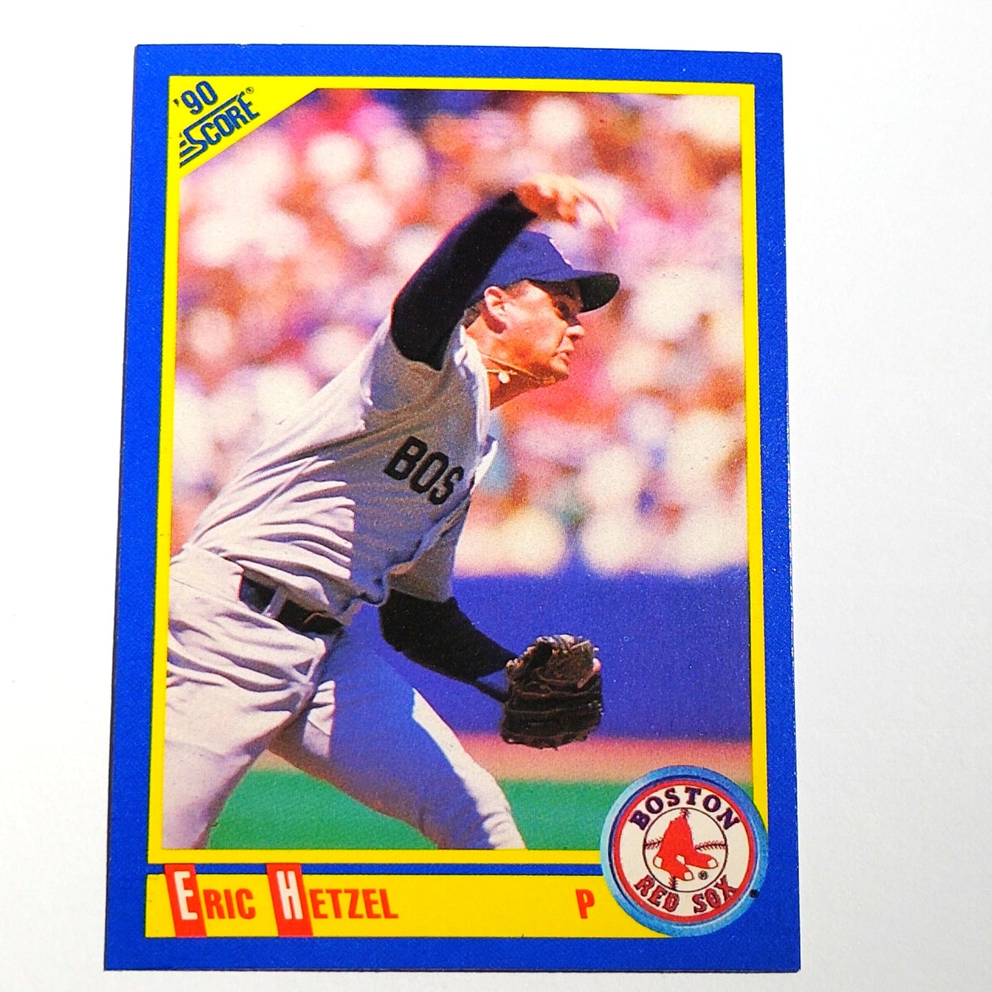 1990 Score Eric Hetzel #543 Boston Red Sox Pitcher MLB Baseball EX