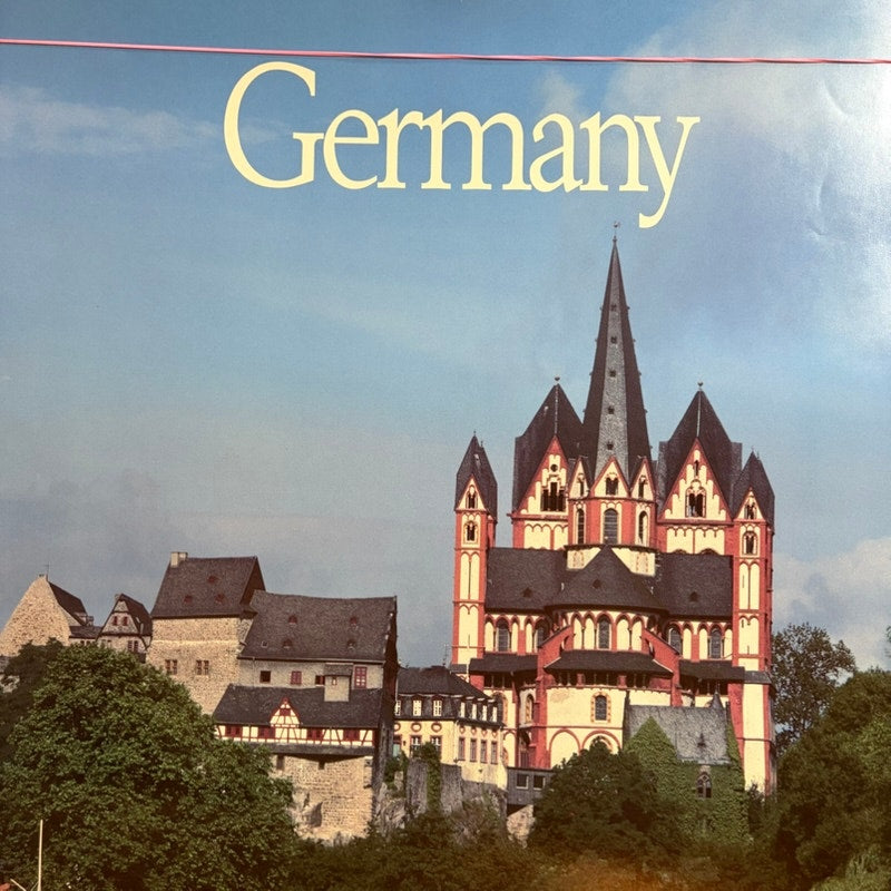 Original 1970's Delta Air Lines Germany Travel Poster Limburg Cathedral 28x22