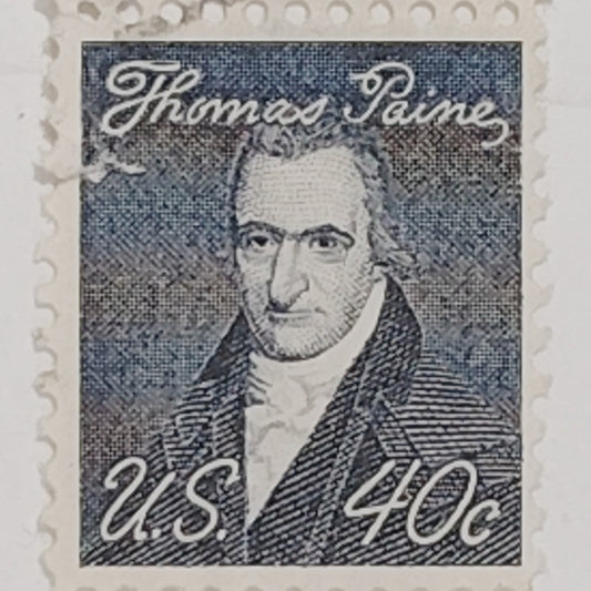 1968 Thomas Paine – 40¢ MNH – Prominent Americans Series – Gummed Vintage Single