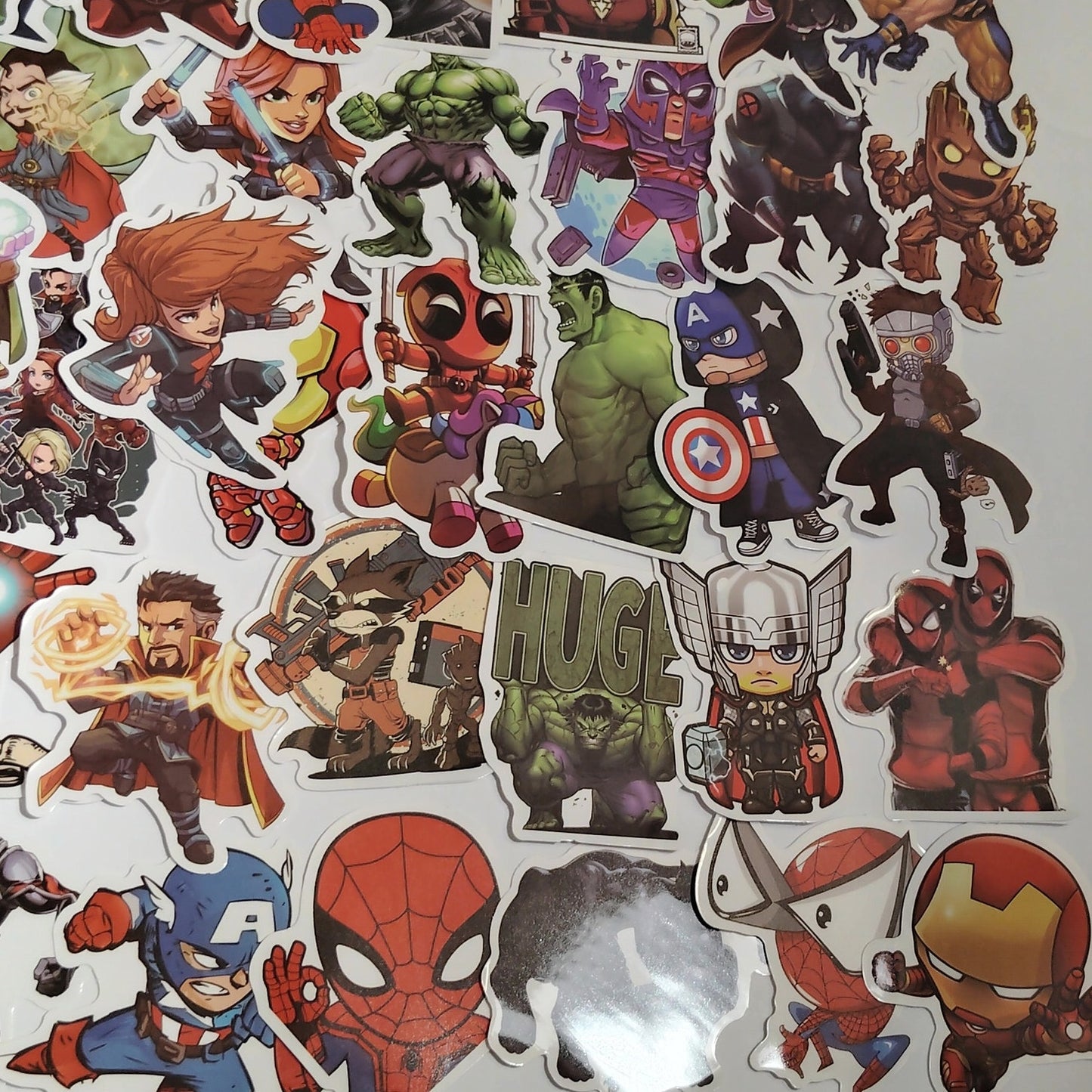130‑Pc Marvel Chibi Vinyl Sticker Pack Waterproof Laptop Water Bottle Decals