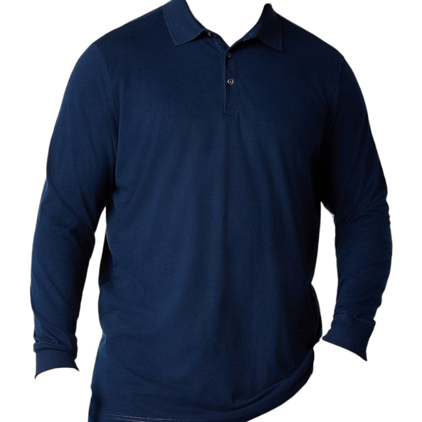 St. John's Bay Big and Tall Regular Fit Long Sleeve Polo Shirt, Sig Blue, 3XL