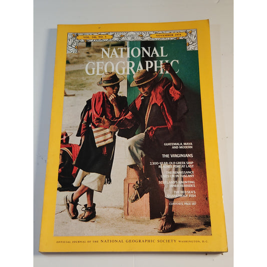 National Geographic – November 1974, Virginia, Maya Civilization, Renaissance