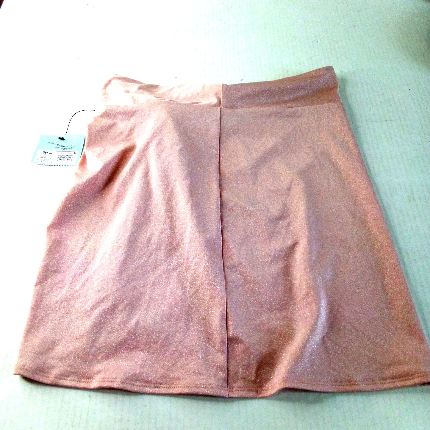Shade & Shore Sparkle Twist Skirt Cover‑Up Pink L, Metallic Shimmer