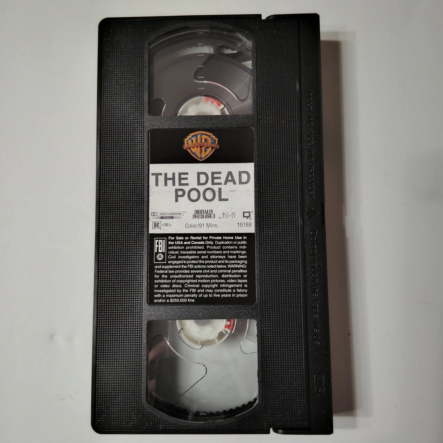 The Dead Pool VHS 1988 Clint Eastwood Dirty Harry Warner Home Video Action Thriller